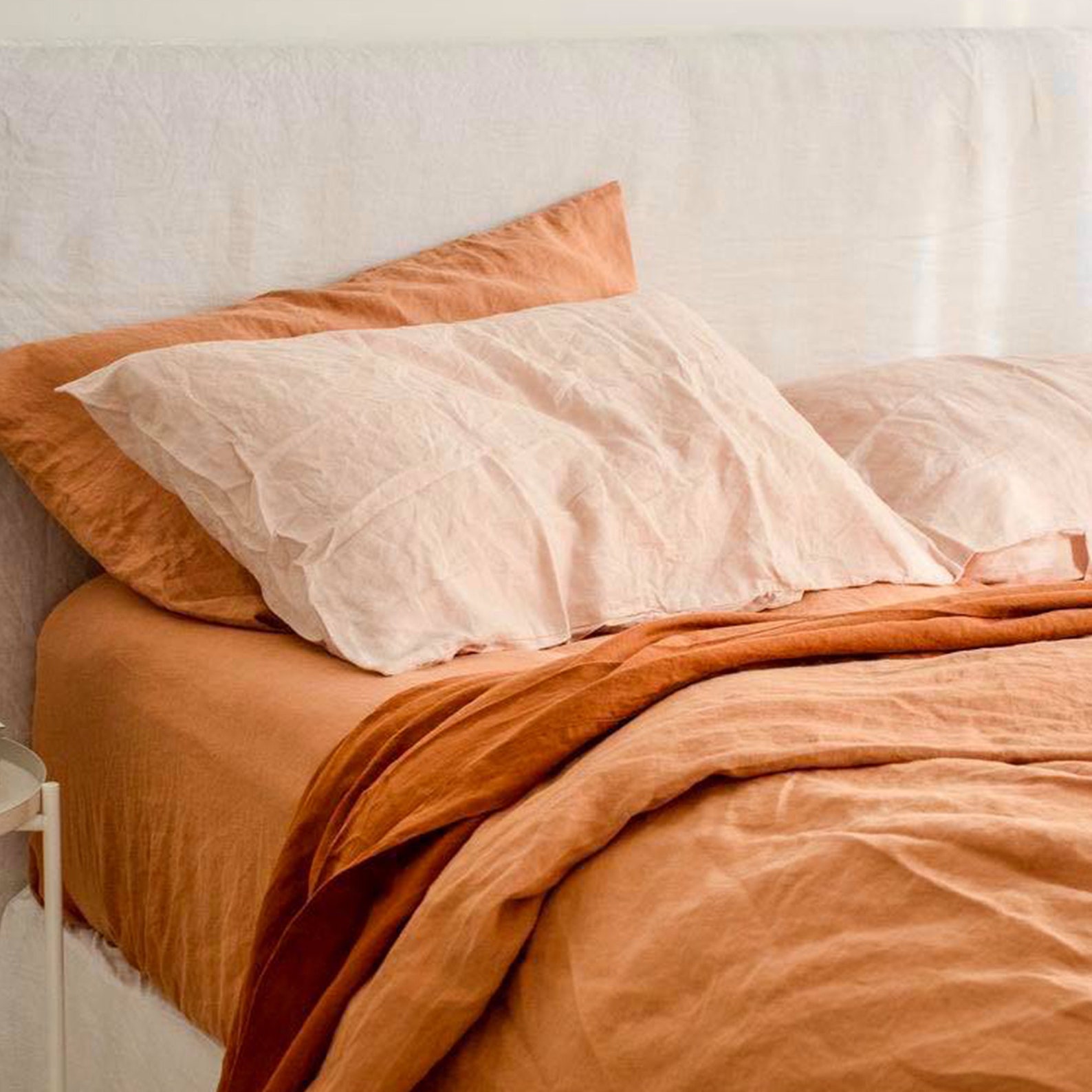 Linen Duvet Cover in Clay linen bedding. King Queen Custom Etsy