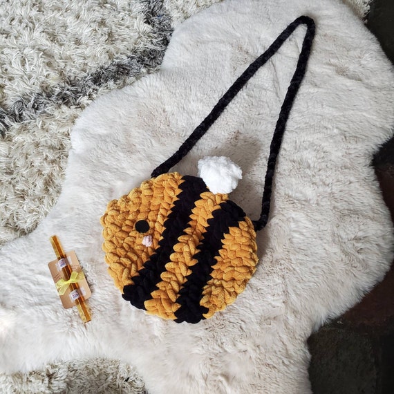 Cheetah Print Bumble Bee Crossbody Bag