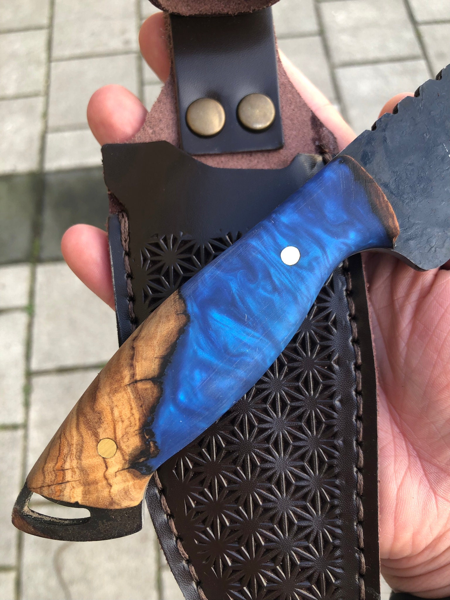 Handmade Custom Hunting Knife Carbon Steel Epoxy & Etsy