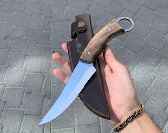 Cuchillo de cinturón Cuchillo de camping Cuchillo de caza hecho a mano hecho a mano personalizado