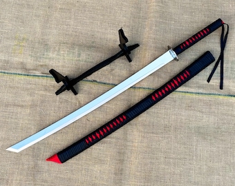 Gepersonaliseerde katana samoeraizwaard: 4116 roestvrij staal, cipressenhouten handvat