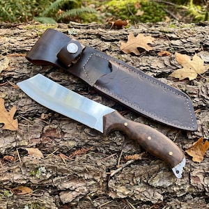 Handmade Tanto Knife Wood Handle Personalized Engrave