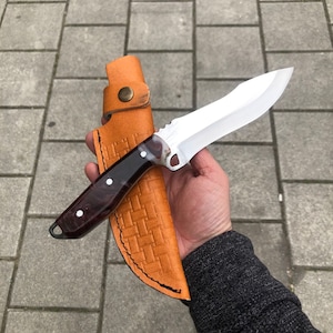 Personalized Hunting Knife, Epoxy Handle, Custom Engraved Knife, Name or Logo Engraving, Handmade Outdoor Knife,Birthday Gift,Razor Sharp