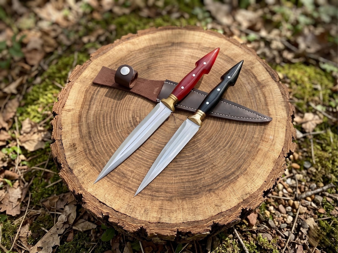 Customizable Medieval Dagger: Handmade Collectible With Leather Sheath ...