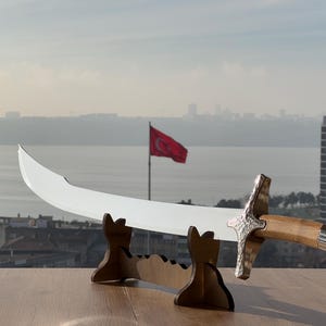 Handcrafted Mehmed the Conqueror Sword: Ottoman Stainless Steel, Custom Engraved