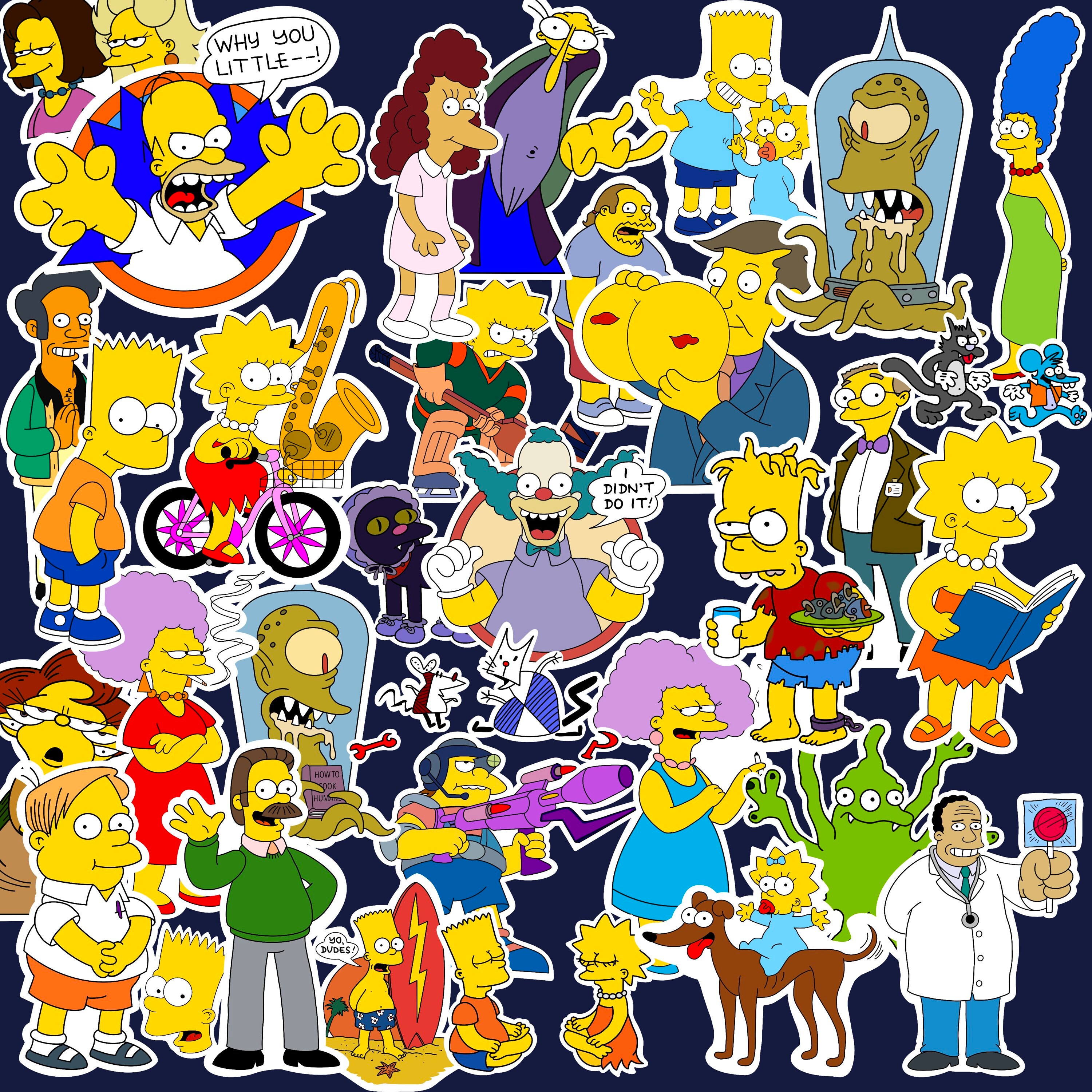 The Simpsons Sticker Packs 3 & 4 Bundle Etsy
