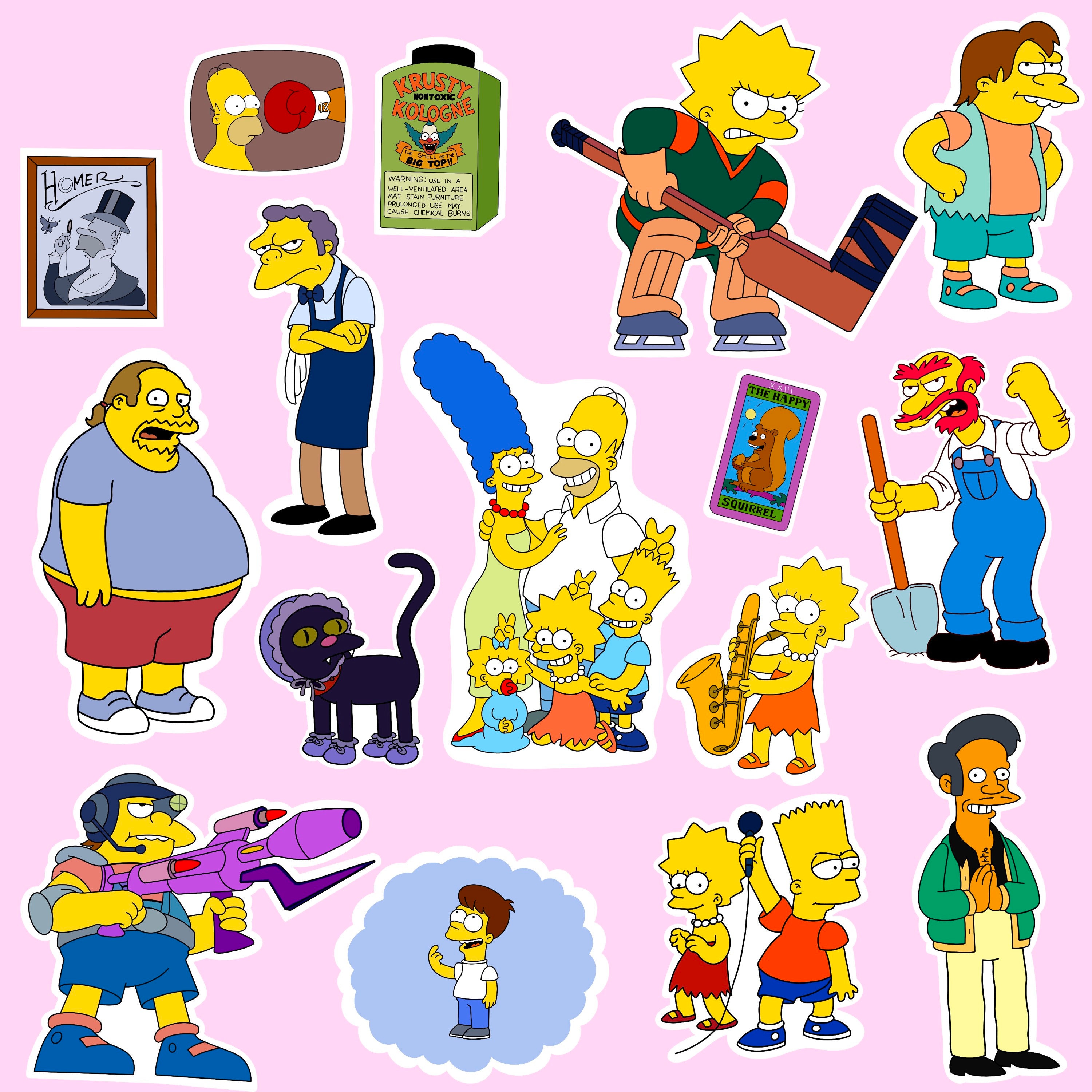 The Simpsons sticker pack 5 and 6 Etsy