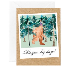 PNW Sasquatch Bigfoot Birthday Card