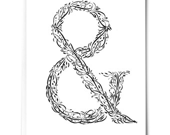 Ampersand Wedding or Anniversary Card