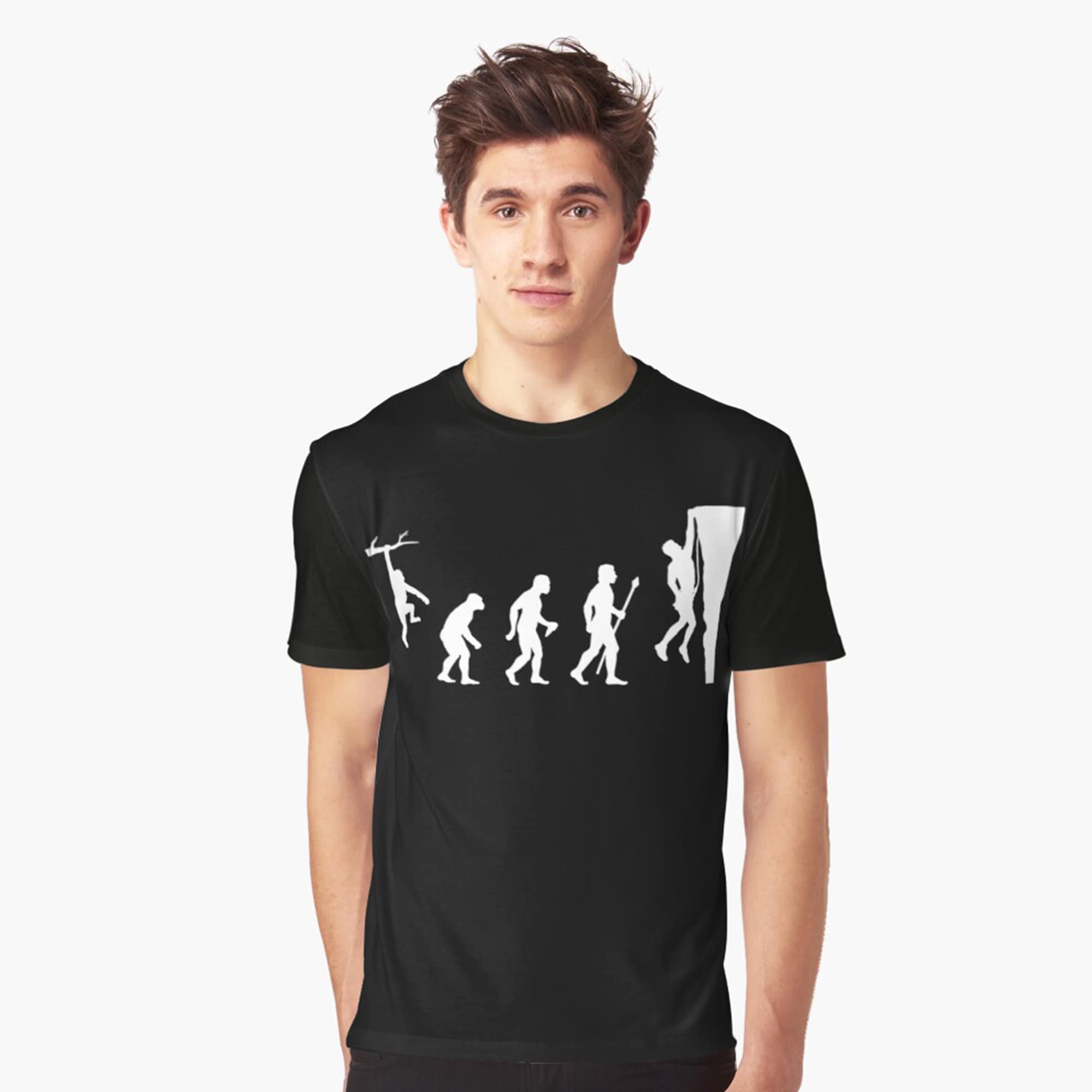 Klettern Shirt lustige Klettern Evolution T-Shirt lustige | Etsy