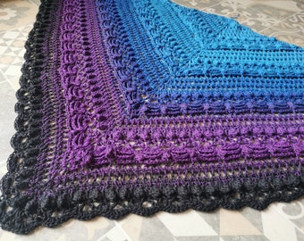 Lost in Time cotton crochet shawl scarf