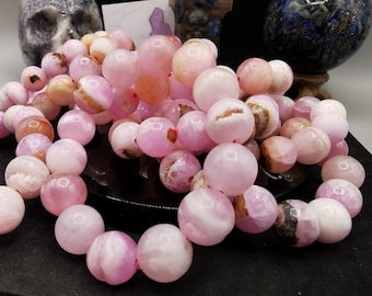 Pink Aragonite chunky bracelet