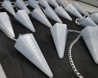 Angelite pendulum drop pendant