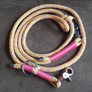 grey collar Dog leash tauline from Paracord as set or singles dog collar gold linen set