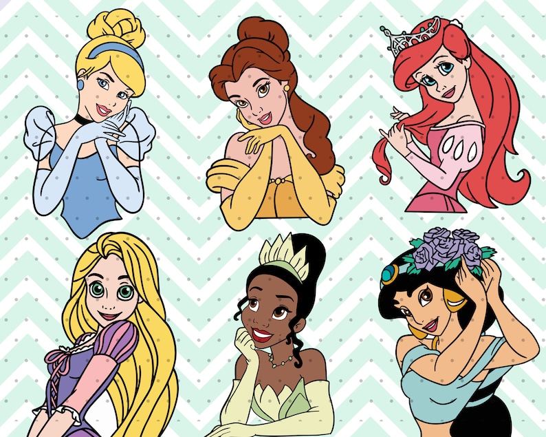 Layered Disney Princess Svg