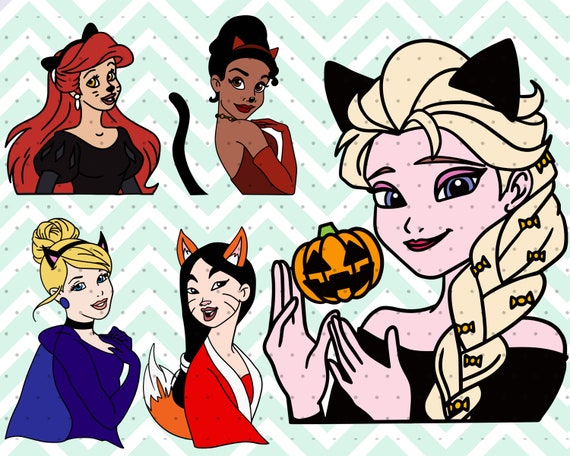 Download 5pcs Layered Disney Princess Svg Disney Halloween Svg Etsy