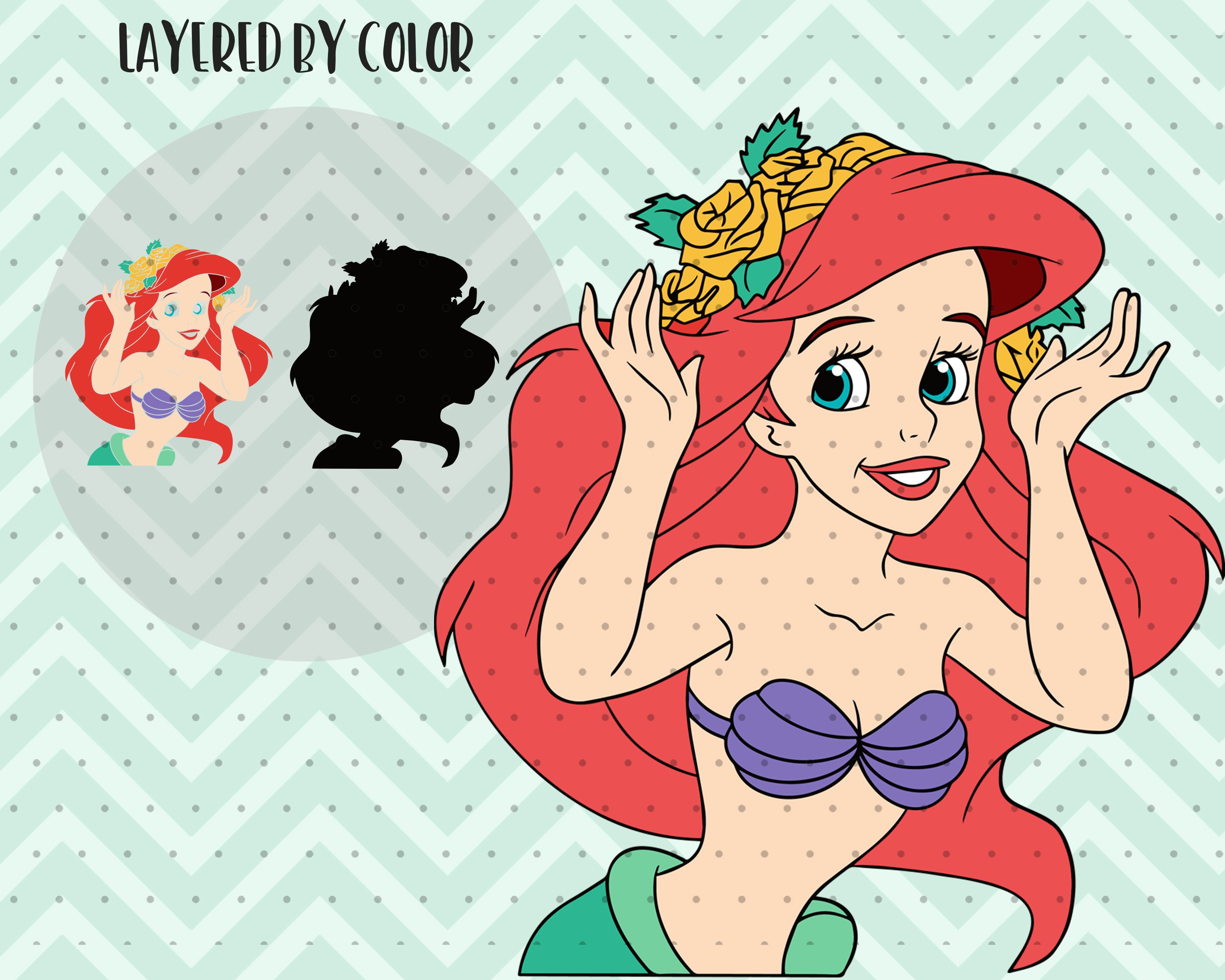 Free Free 202 Ariel Disney Princess Svg SVG PNG EPS DXF File