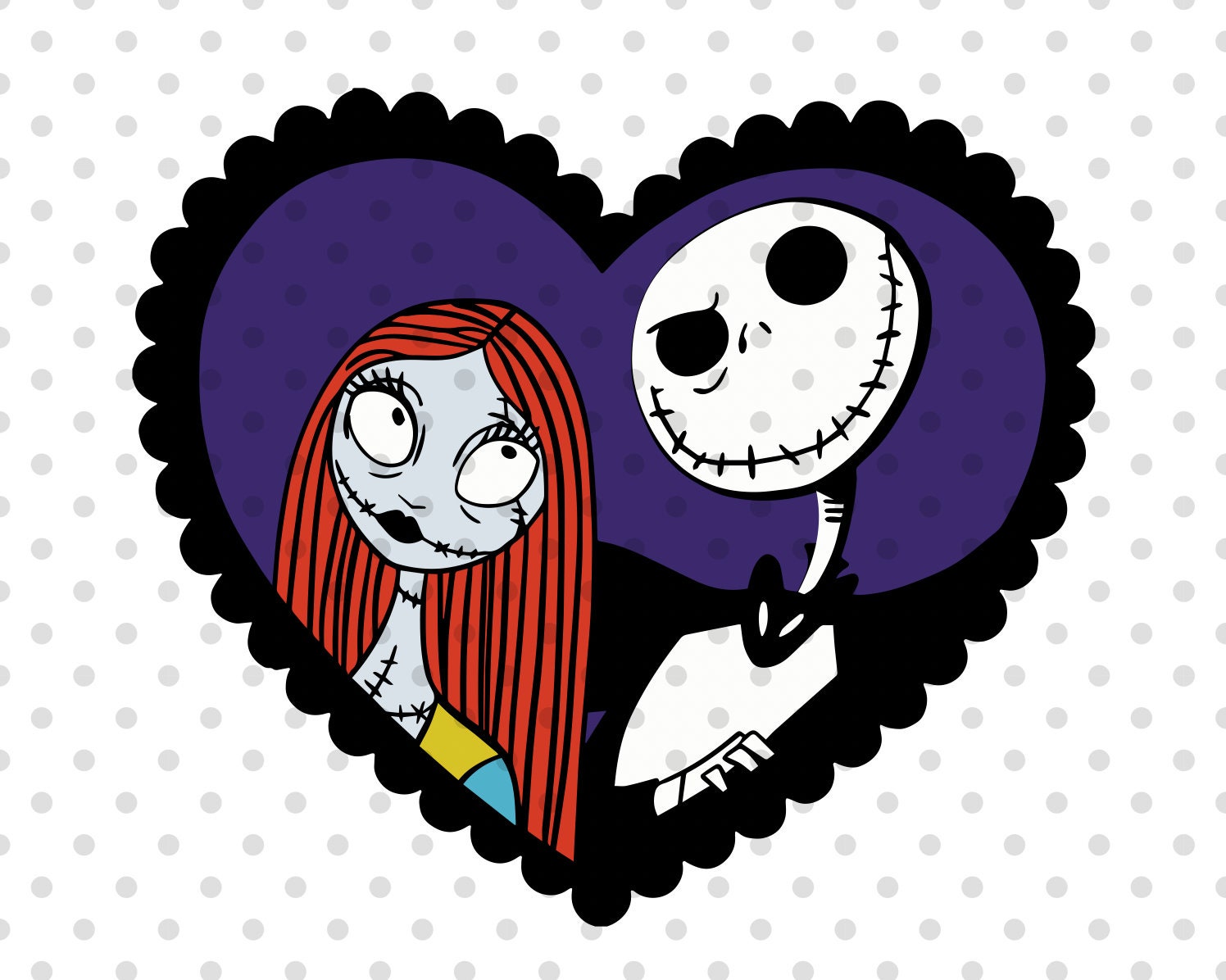 1. Jack and Sally Heart Tattoo Designs - wide 4