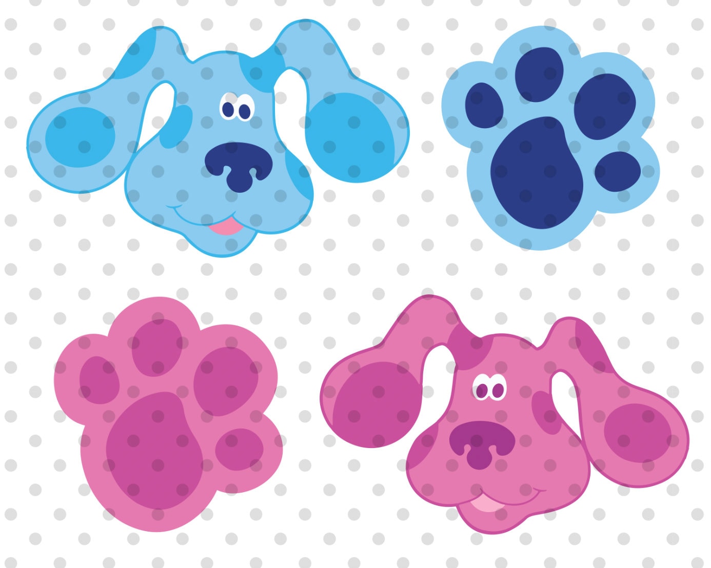 4pcs LAYERED Blue’s Clues Svg Bundle Dog Blue Svg - Etsy Canada