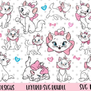 24 pcs, couches, Marie SVG Bundle, Marie svg, svg chat
