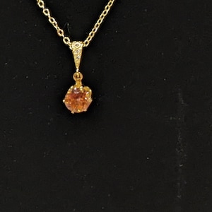 AA+ Sunrise mystic topaz in gold dangle pendant necklace