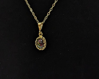 Collana vintage con cuore in granato rosso marcasite, catena in argento sterling 925, design delicato - Italia