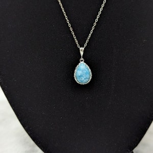Larimar Stone Pyramid Necklace Larimar Stone Pyramid Necklace