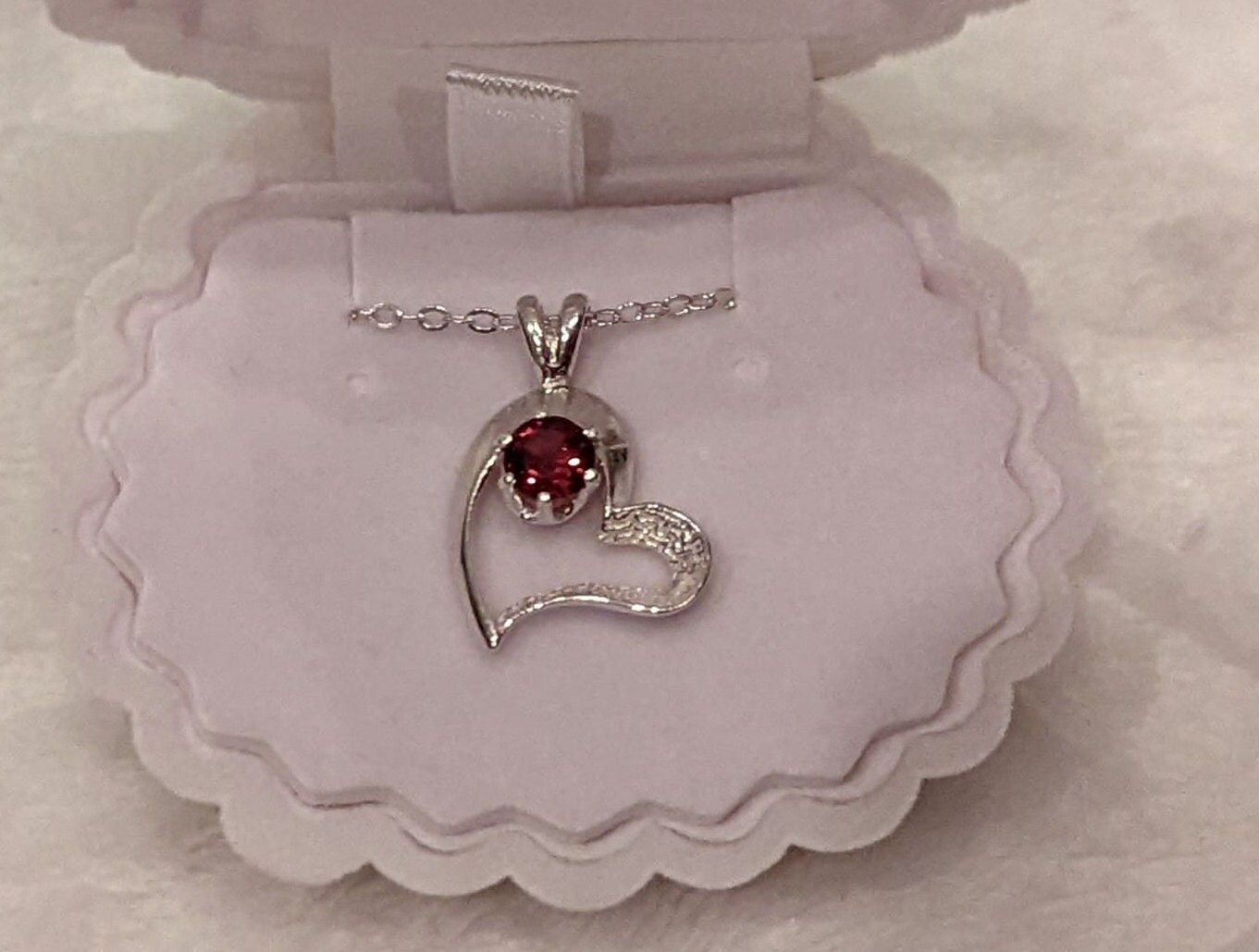 Collana elegante cuore argento azzurro idea regalo amore amicizia -... | su MissHobby