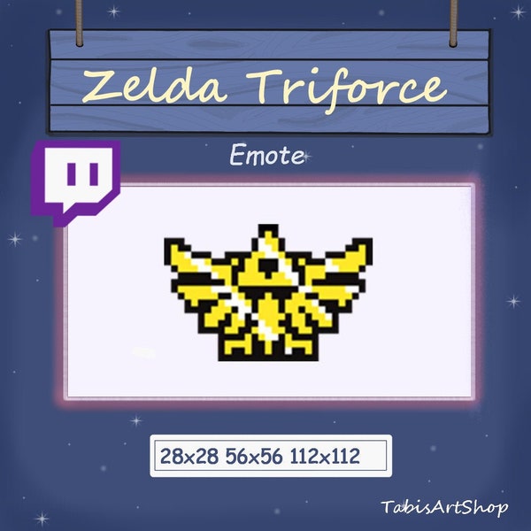 Twitch Emote - Legend Of Zelda Triforce (Pixel Style)