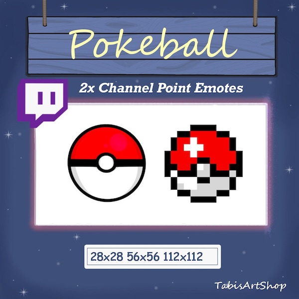 Twitch Channel Point Emote Set - Pokeball