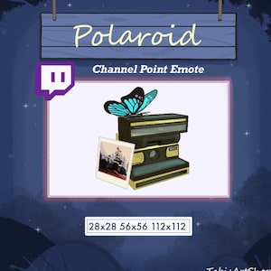 Twitch Channel Point Emote - Polaroid Camera