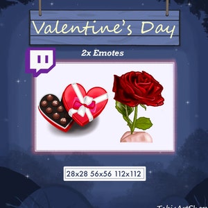 2x Twitch Emotes - Valentine&#39;s Day Set