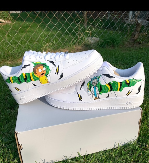 rick and morty custom air forces