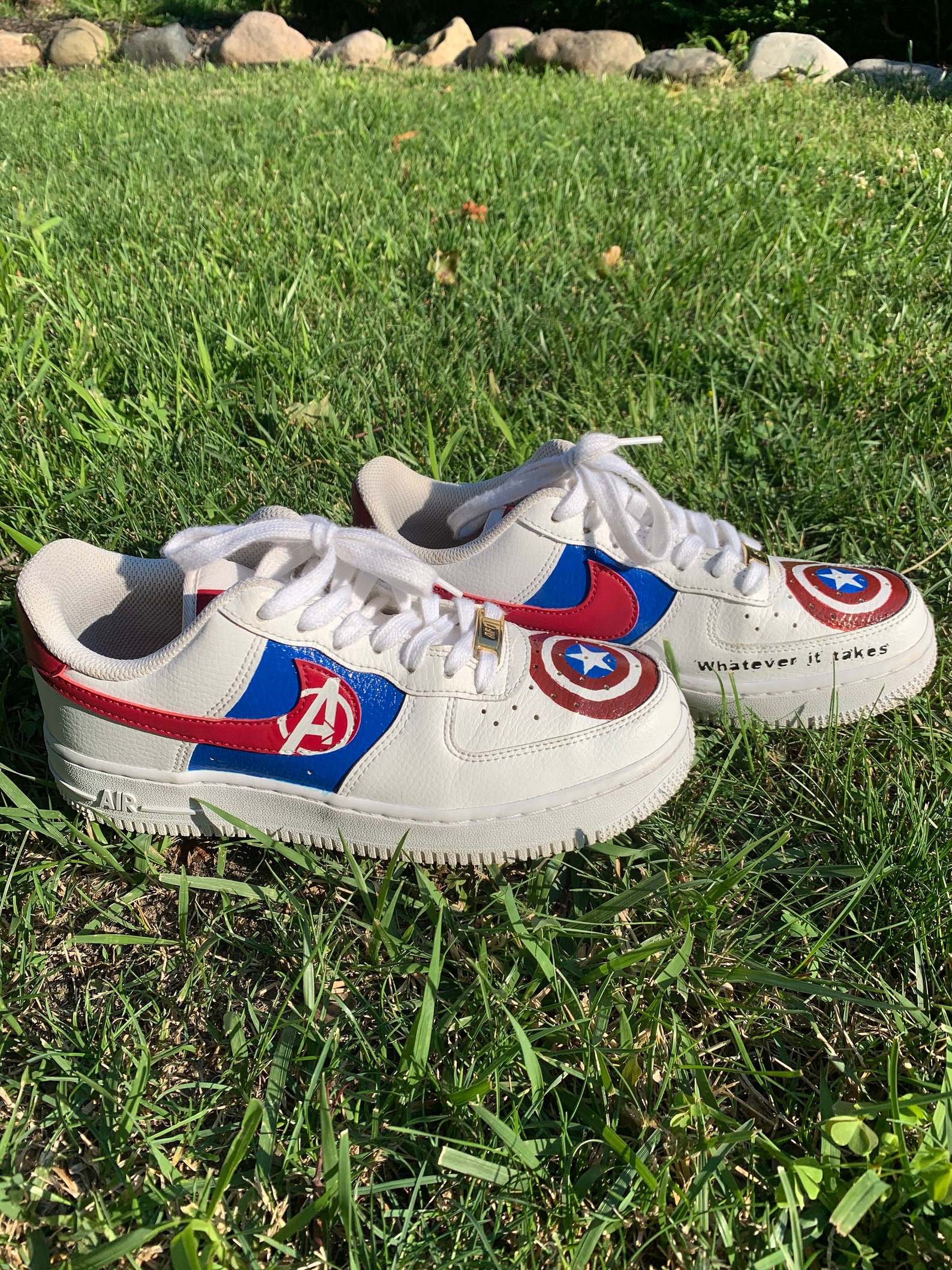 Captain America Custom Air Force 1 Avengers Custom Shoes | Etsy