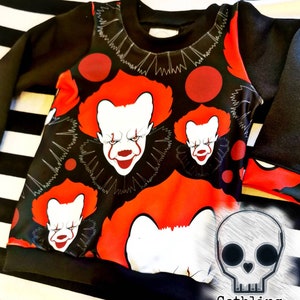 Gothic/ alternative baby toodle kids jumper and tshirt. Killer clown jumper or tshirt