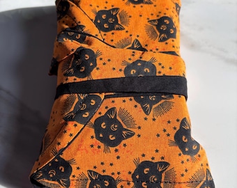Black Cat | Tarot Card Wrap | Tarot Card Holder | Tarot Card Bag | Tarot Purse | Tarot Pouch | Witchy Gift | Magic Gift