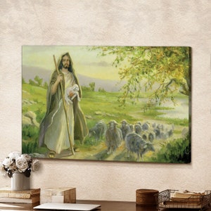 Feed My Sheep / Jesus Canvas Poster / Jesus Wall Art / Christ Pictures / Gift For Christian / Jesus Christ Art