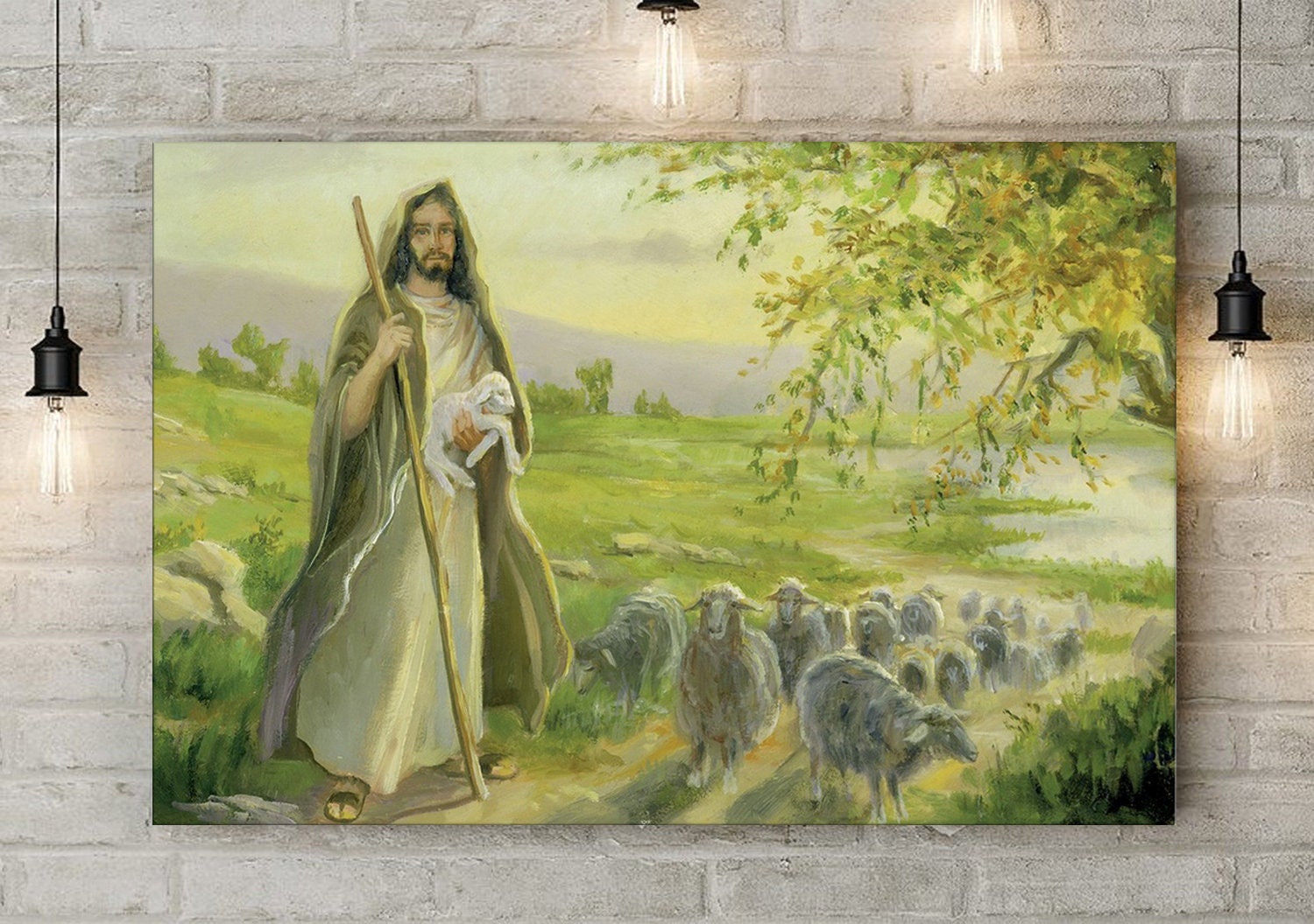 Feed My Sheep / Jesus Canvas Poster / Jesus Wall Art / Christ - Etsy