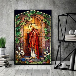 Jesus is Knocking at the Door of your Heart / Christ Pictures / Jesus Wall Art / Gift For Christian / Jesus Christ Art / Jesus Canvas Poster