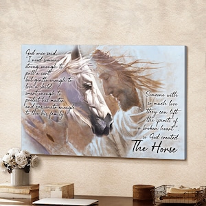 God Jesus Horizontal Canvas Prints / God And The Horse / God Canvas Prints / God Wall Art / Jesus Canvas Art / Jesus Canvas Art / God Canvas