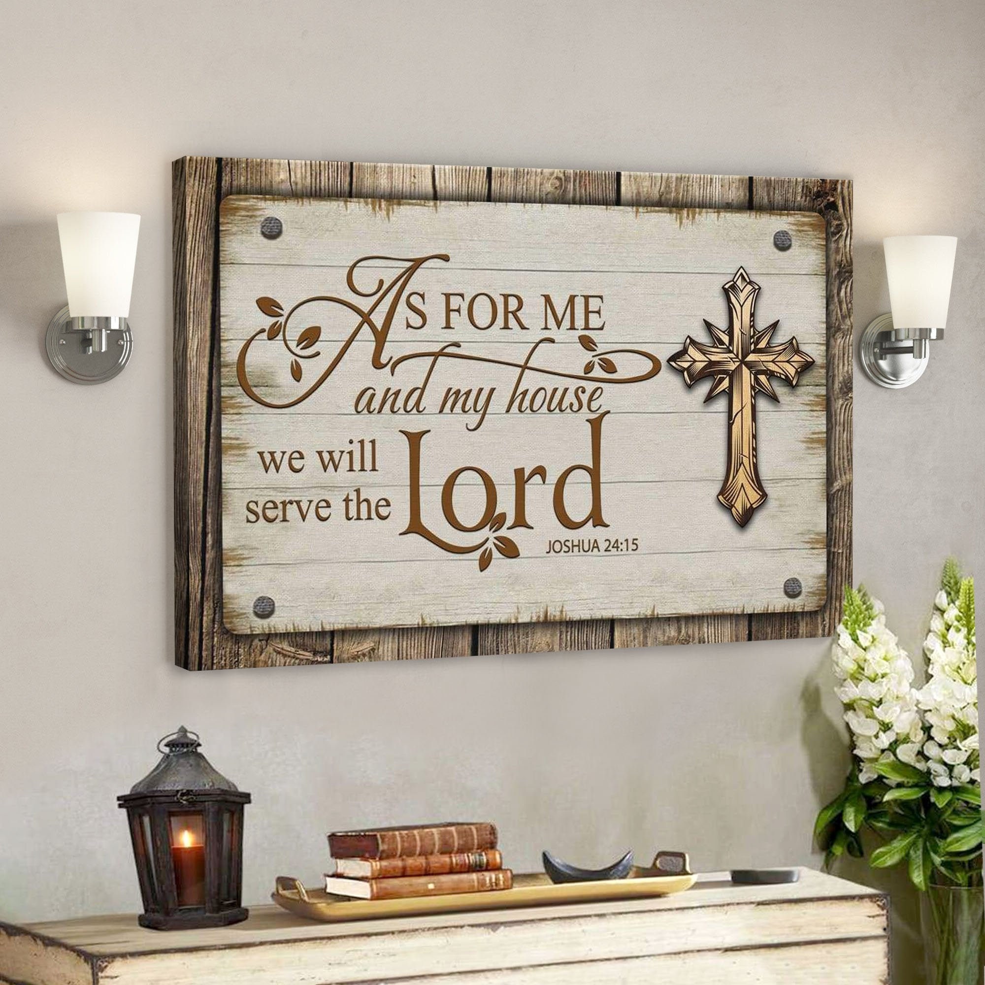 God Canvas Prints Jesus Canvas Art as for Me and My House We Will Serve ...
