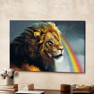 Lion Of Judah 1 / Jesus Canvas Poster / Jesus Wall Art / Christ Pictures / Gift For Christian / Jesus Christ Art