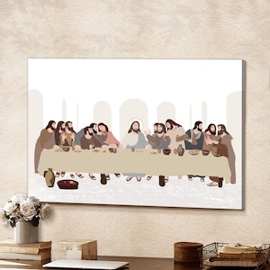 Jesus Christ Last Supper / Jesus Canvas Poster / Jesus painting / Christ Pictures / Gift For Christian / Jesus Christ Art / Jesus Wall Art