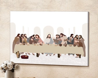 Jesus Christ Last Supper / Jesus Canvas Poster / Jesus painting / Christ Pictures / Gift For Christian / Jesus Christ Art / Jesus Wall Art