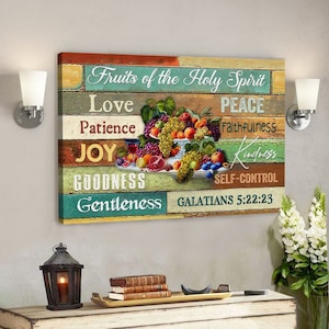 Fruits Of The Spirit Wall Art - Fruit Of The Spirit Canvas Art - Christian Canvas - Fruits Of The Holy Spirit Art For Decoration- God Canvas
