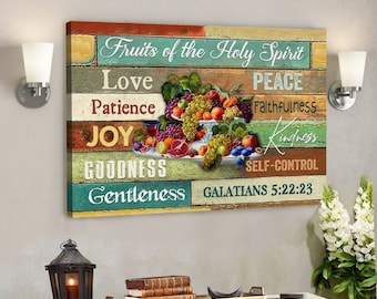 Fruits Of The Spirit Wall Art - Fruit Of The Spirit Canvas Art - Christian Canvas - Fruits Of The Holy Spirit Art For Decoration- God Canvas