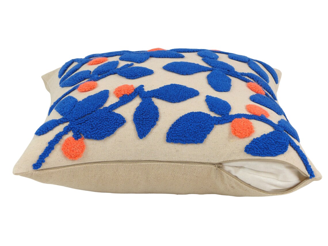 Punch Needle Leaves Pillow Cover 18x18'' 45x45cm / Etsy