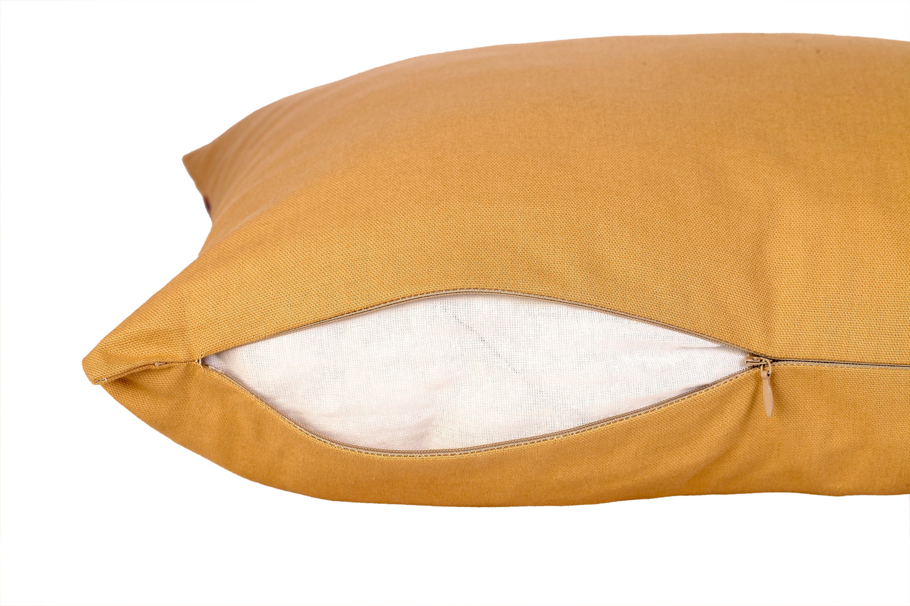 Camel Color Pillow Cover Duck Fabric Decorative Cushion 14.5''x 22.4