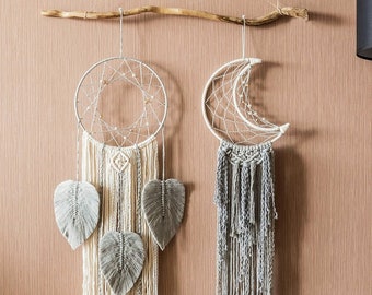 Handmade Moon and Sun Dreamcatcher, Macrame Wall Hanging, Large Macrame, Moon Sun Dreamcatcher, Family Gift, Mothers Day Gift W29