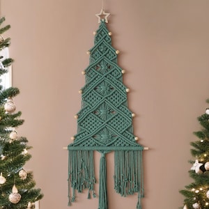 Large Macrame Christmas Tree, Boho Christmas Tree, Holiday Gift, Farmhouse Boho Xmas, Christmas Gift, Winter Home Decor X32